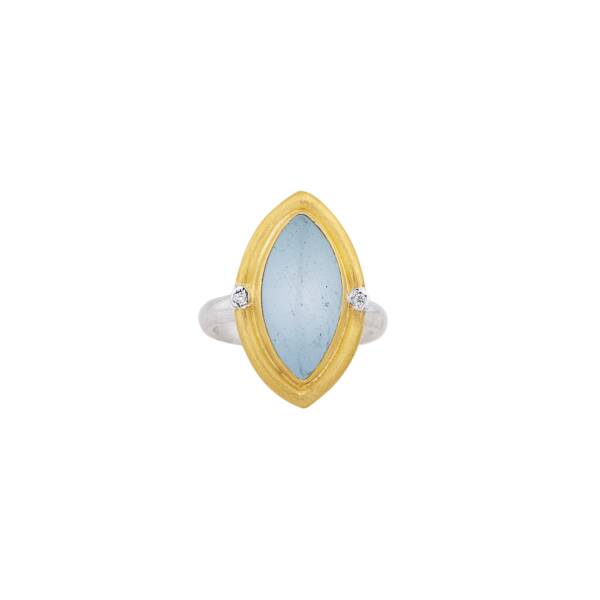 SKY CABOCHON AQUAMARINE RING - Image 2