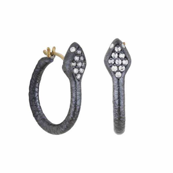 SNAKE HOOP EARRINGS