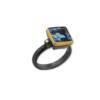 THAMES LONDON BLUE TOPAZ RING W/DIAMOND