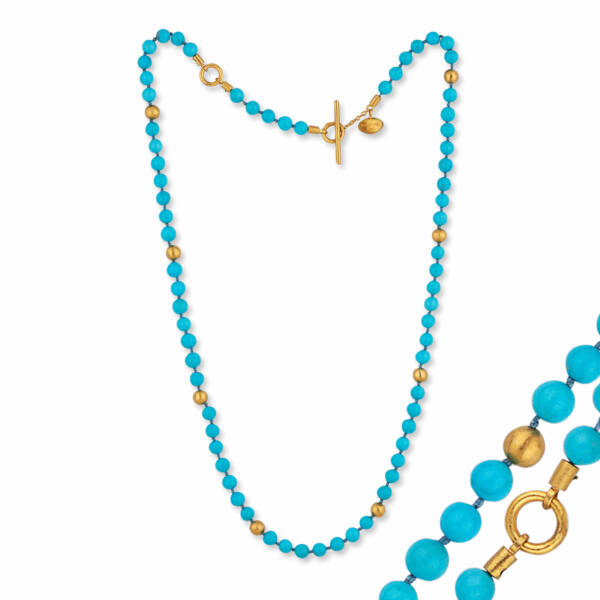 SARAH SLEEPING BEAUTY BEAD NECKLACE