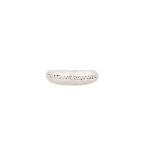 BOOGIE LINE SILVER RING W/DIA - Image 2
