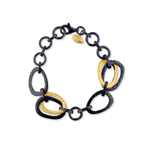 KELLER FUSED GOLD OXIDIZED SILVER BRACELET