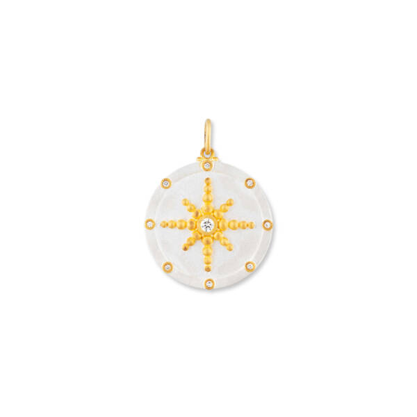 COMPASS MEDALION W/DIAMONDS