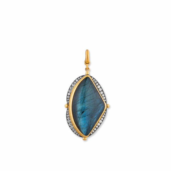 OLYA LABRADORITE NECKLACE W/ENHANCER BAIL