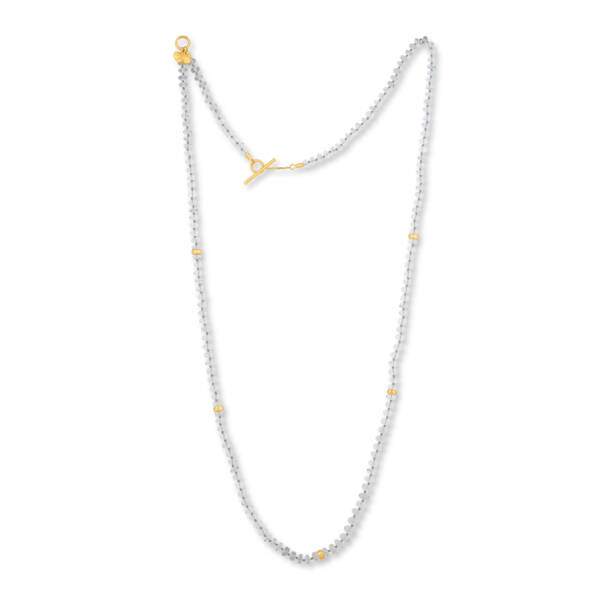 SARAH AQUAMARINE BEAD NECKLACE - Image 2