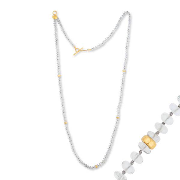SARAH AQUAMARINE BEAD NECKLACE