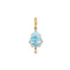 CAGED BLUE TOPAZ PENDANT