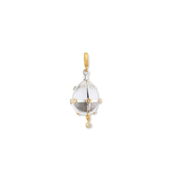 CAGED CRYSTAL QUARTZ PENDANT