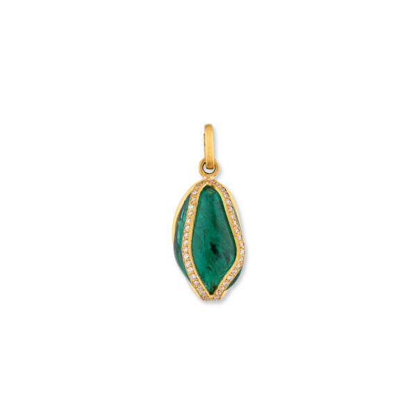 CAGED EMERALD PENDANT
