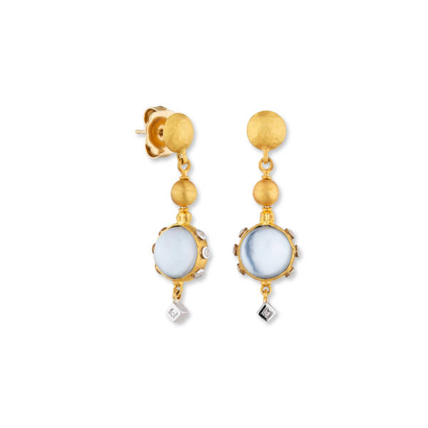 DAY-N-NIGHT 10MM TRIPLET EARRINGS - Image 2