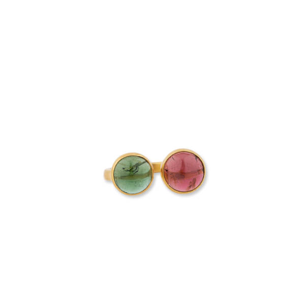 JELLYBONBON TOI ET MOI GREEN PINK TOURMALINE RING - Image 2