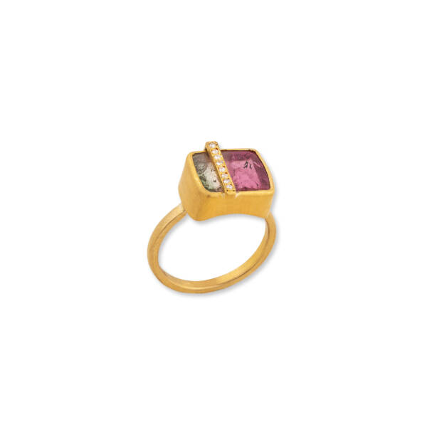 JUICY MAGENTA WATERMELON TOURMALINE RING