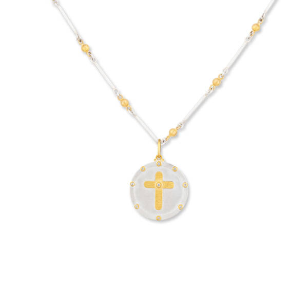 CROSS MEDALION W/DIAMONDS - Image 2
