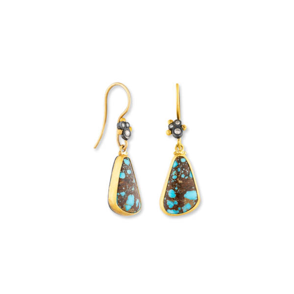 NATURE NEVADA #8 TURQUOISE EARRINGS