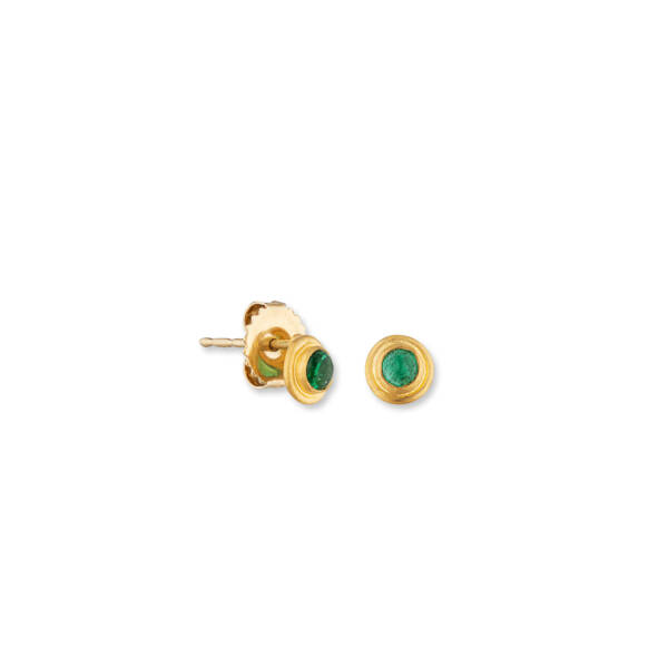 MINI SLOANE EMERALD STUDS