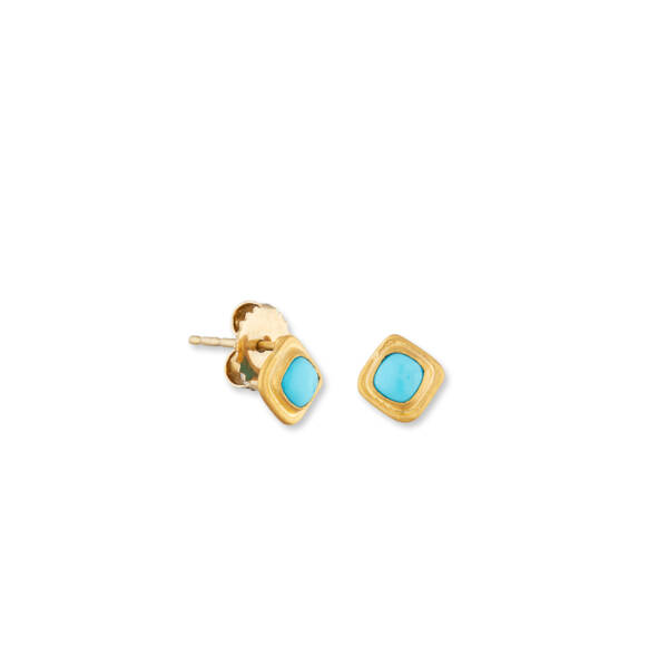 MINI SLOANE TURQUOISE STUDS