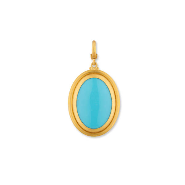 SLOANE OVAL TURQUOISE PENDANT