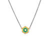HEXAGONAL EMERALD SUN NECKLACE