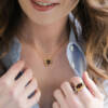 ANZA HEXAGON RHODOLITE GARNET NECKLACE - Image 2