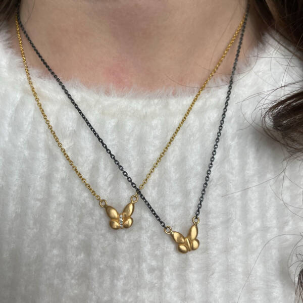 BUTTERFLY VALLEY NECKLACE-ALL GOLD - Image 4