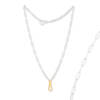 MATTE SILVER CLIPSKI 18" CLIP CHAIN+GOLD CLASP