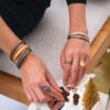 CACHET ALL GOLD RING W/DIAMONDS - Image 3
