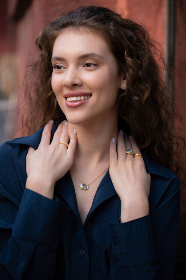 SKY BLUE TOPAZ DECO NECKLACE - Image 3