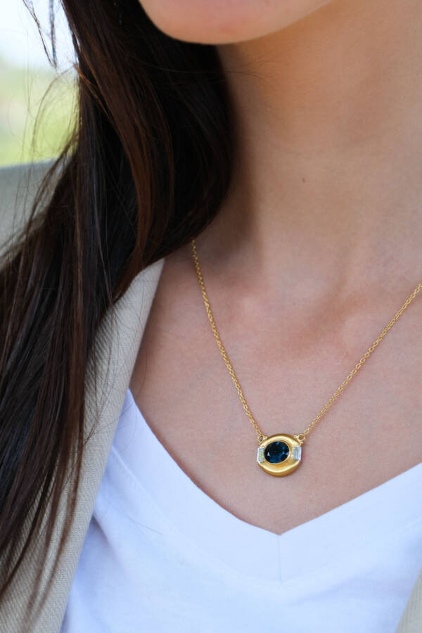 DECO BLUE SPINEL NECKLACE - Image 3