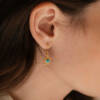 FLOWER POWER CUSHION SB TURQUOISE EARRINGS - Image 2