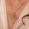 FLOWER POWER CUSHION SB TURQUOISE PENDANT - Image 2