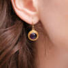 JELLYBONBON ROUND AMETHYST EARRINGS - Image 2