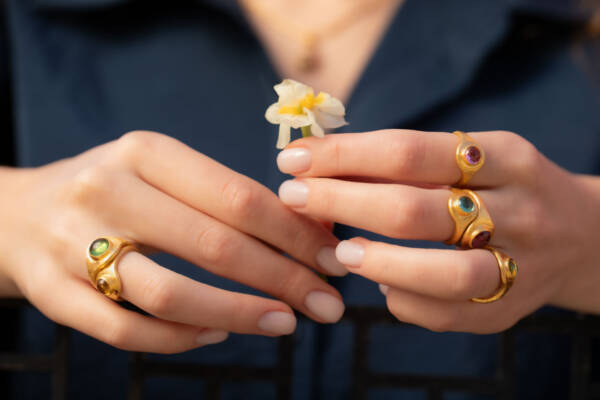 JELLYBONBON ROUND YELLOW TOURMALINE RING - Image 3