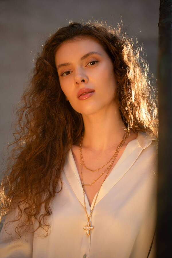 LYDIA CROSS MOTHER OF PEARL PENDANT - Image 3