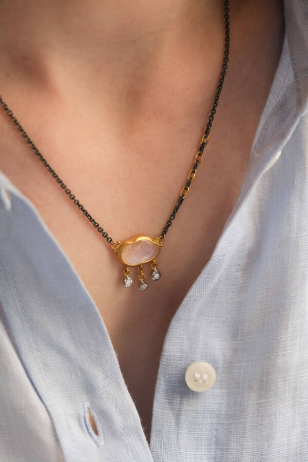 MOONDANCE "THUNDERSTORM"  MOONSTONE NECKLACE - Image 3