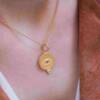 EYE MEDALION WITH DIAMONDS & SAPPHIRE - Image 2