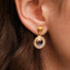 ORBIT ROUND MOONSTONE EARRINGS - Image 4