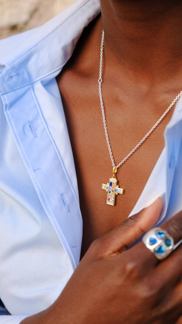 PRISMIC CROSS NECKLACE - Image 3