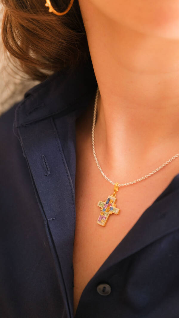 PRISMIC CROSS NECKLACE - Image 4