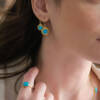 SARAH CLEAN KINGMAN TQ EARRINGS - Image 2