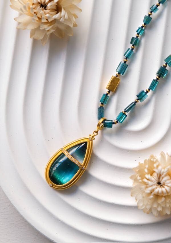 SARAH INDICOLITE TOURMALINE NECKLACE - Image 4