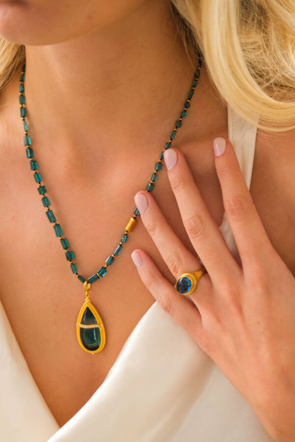 SARAH INDICOLITE TOURMALINE NECKLACE - Image 2