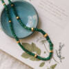 SARAH RUSTIC FACETED EMERALD BEAD NECKLACE - Image 4