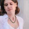 SARAH RUSTIC FACETED EMERALD BEAD NECKLACE - Image 3