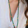 SARAH FACETED EMERALD BEAD NECKLACE - Image 3