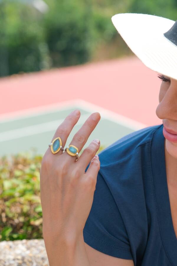 SKY CABOCHON AQUAMARINE RING - Image 4
