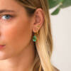 MINI SLOANE EMERALD STUDS - Image 2