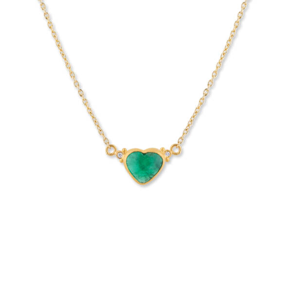 SLOANE LOVE NECK (MED 8.5MM HEART EM)