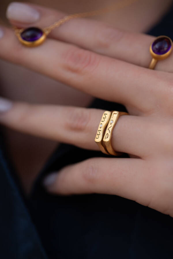 22K GOLD STOCKTON "MOM" RING - Image 4
