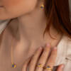SUN CORNFLOWER SAPPHIRE EARRINGS - Image 3