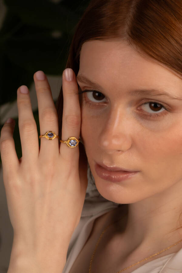 SUN CORNFLOWER BLUE SAPPHIRE RING - Image 4